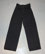 Levi  s Women's Cinch Baggy Fit Wide-Leg Cut Black Denim Jeans
