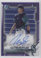 2021 Bowman Chrome Prospect Purple Refractor 11/250 Matt Scheffler Auto 10no