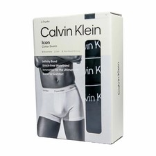 Image of Calvin Klein Icon Boxer Trunks 3 Pack in 2 Colours and 3 Sizes