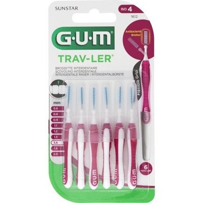 GUM TRAV-LER 1,4mm Kerze pink Interdental+6Kappen 6 St PZN 9714439