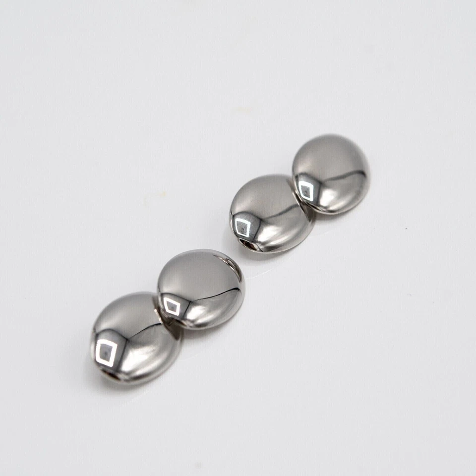 Gemelli in oro bianco 18 kt ovali A.181 - Immagine 2 di 4