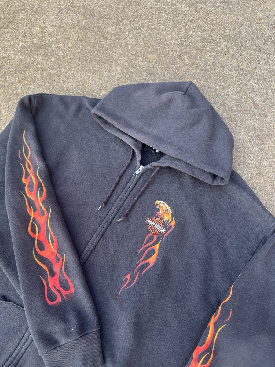 vintage 90s Harley Davidson made in USA Modesto California zip up