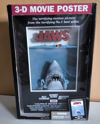 McFarlane Toys  JAWS 1975 3D Movie Poster Der weiße Hai Steven Spielberg RARE!