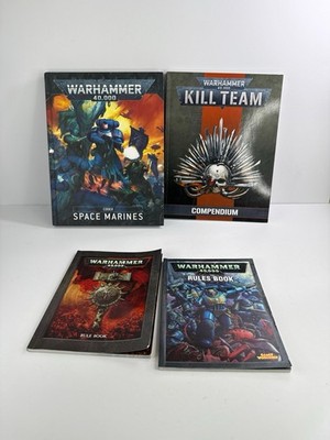 Warhammer 40k Book Lot Codex Space Marines Kill Team Compendium Mini Rulebooks