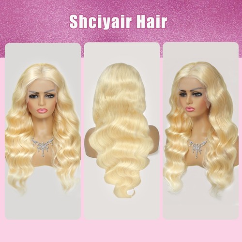 613 13x6 Lace Front Wig Human Hair 28 Inch 200 Density Blonde Wig Human Hair ... - Bild 7 von 7