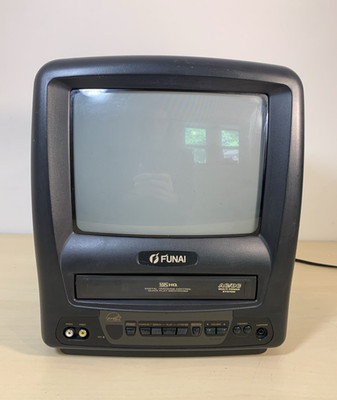   Funai 9'' CRT TV VCR Combo F3809A Retro Gaming Kitchen Vintage Fully Tested AV