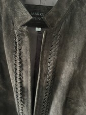 Brown Suede Jacket , Excellent Condition Size 14 , Stand Up Collar