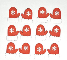 Mittens Die Cuts 6 Pair Mittens Scrapbook Embellishments Cards Junk Journal