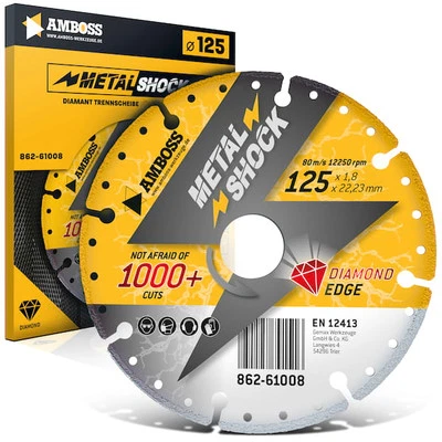 AMBOSS WERKZEUGE AMBOSS METAL SHOCK - Diamant Trennscheibe 125 x 1.8 x 22.23 mm - geeignet für