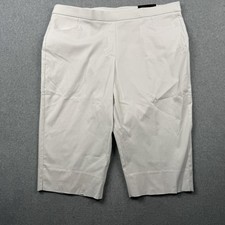 Alfred Dunner Pants Womens 22W White Allure Capri Super Stretch Pull On Slimming