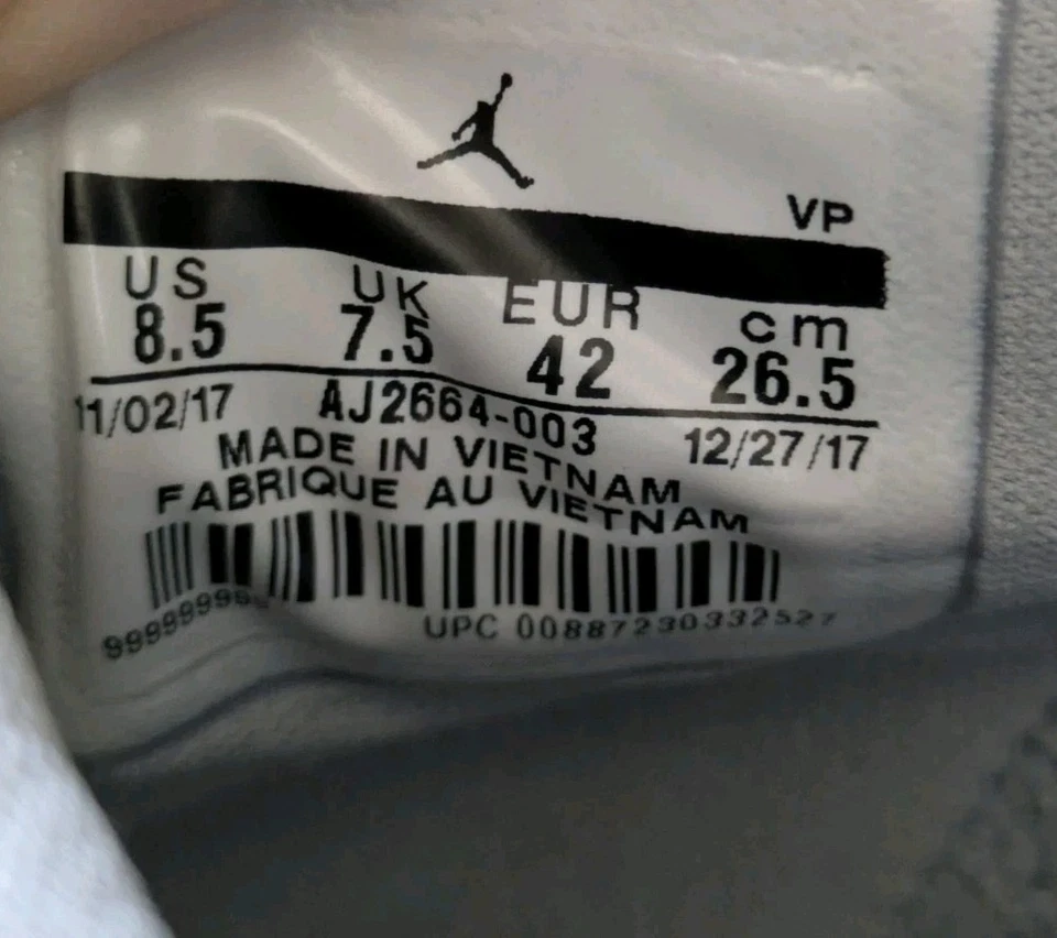 Мужские баскетбольные кроссовки Jordan Super.Fly 2017 низкие PF Wolf Grey 8,5 AJ2664-003 - Изображение 2 из 4