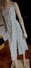 5* Ladies IN THE STYLE Willow POTTERY BLUE & Whimsy WHITE FLORAL Print Dress 8