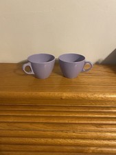 Vintage Melmac Royalon Coffee Cups Purple Violet Made In The USA