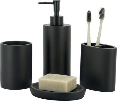 zccz Badezimmer-Accessoires-Set, 4-teilig, Marmormuster, Badezimmerzubehör-Set 