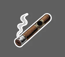 Cigar Sticker Waterproof Decal Smoke Tobacco Lounge Whiskey Bourbon Gift NEW