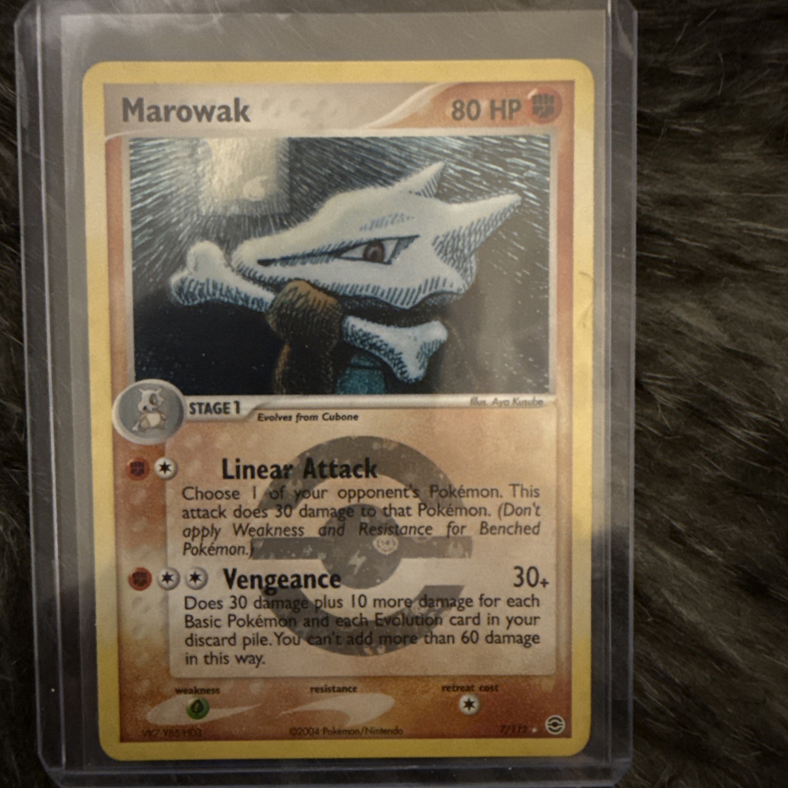 Pokemon Card Marowak 7/112 Fire Red Leaf Green FRLG Reverse Holo Foil NM