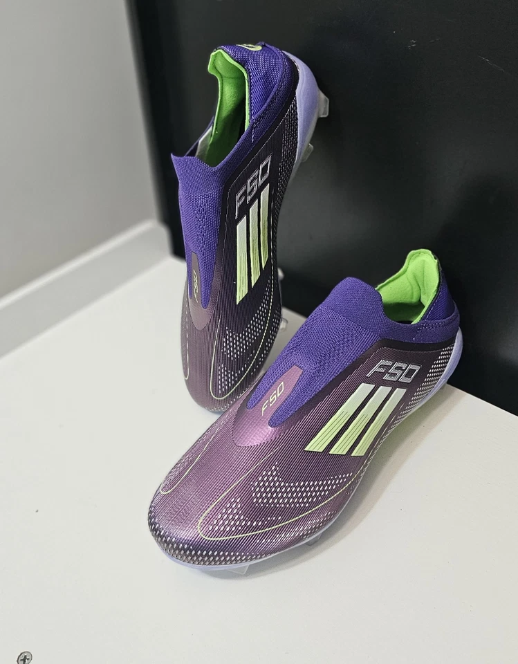 Botines de fútbol Adidas F50 Elite sin cordones FG talla 8 color pulpa Foto 3 de 4