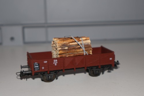Roco H0 offener Güterwagen DB 41559  mit abnehmbare Holzladung | Condition: Gebraucht