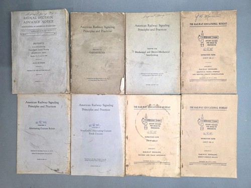 Lot Of 8 Rail Signal Manuals 1940s-50s Railroad Principles & Practices