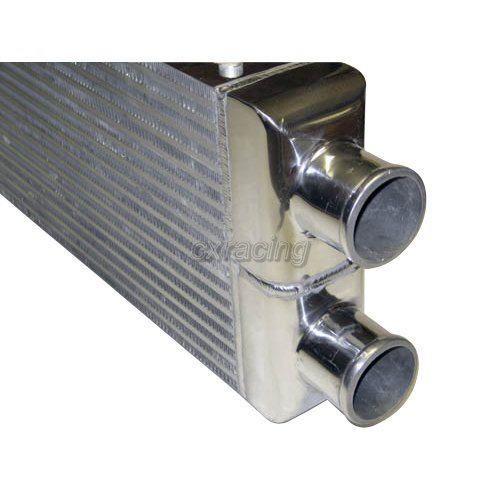 Intercooler universal de aluminio de un lado de barra y placa de 4" de espesor para Civic D16 B16 - Imagen 3 de 7