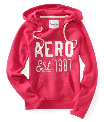 Aeropostale Womens Girls Aero EST 1987 Popover Hoodie Sweatshirt Sz XS & L NWT - Picture 3 of 4