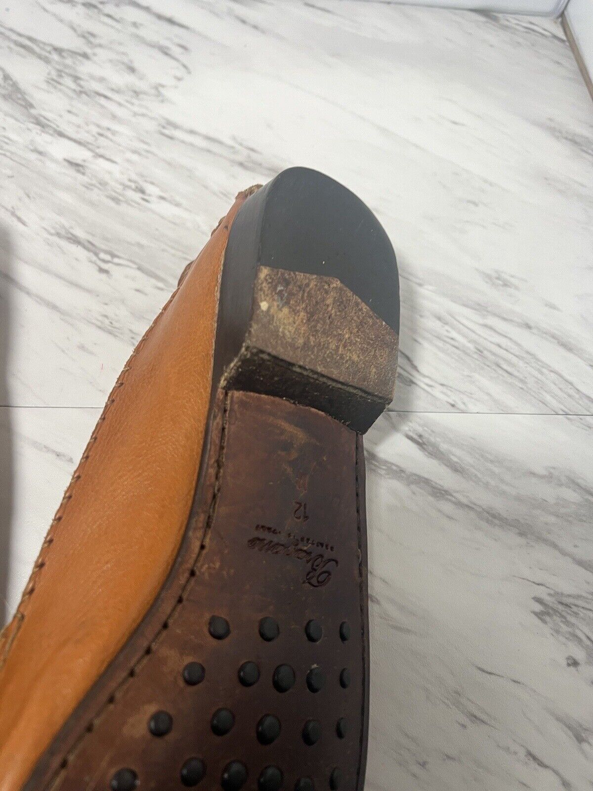 Bragano Vintage Brown Woven Leather Slip On Loafe… - image 18