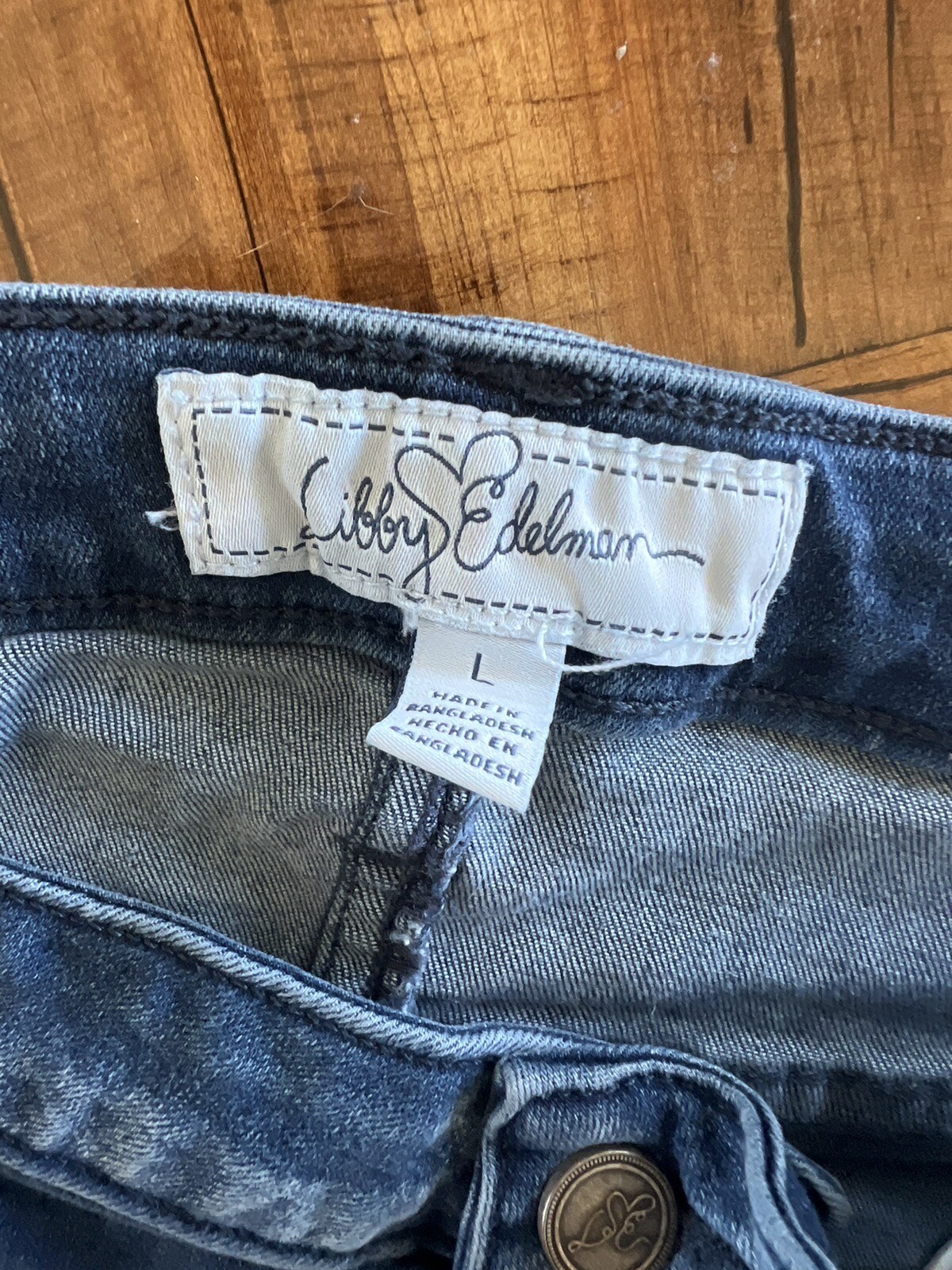 Libby Edelman Patchwork Distressed Jean Skirt Siz… - image 6