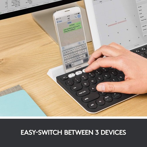 Logitech K780 Multi-Device Wireless Keyboard: Comfort & Versatility in Speckles - Picture 4 of 10
