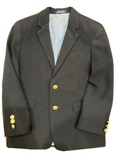 Izod Navy Boys Sport Coat Blazer - Size 7 Excellent Condition
