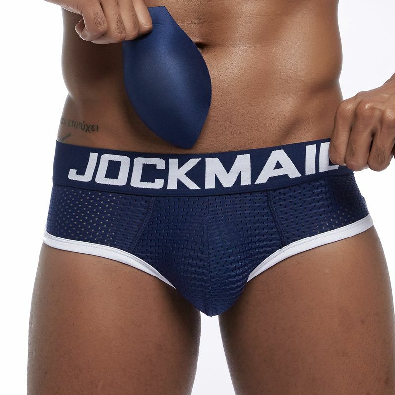JOCKMAIL Men's Mesh Boxer Briefs - Breathable, Back Padded, Comfortable Underwear (Size XL)