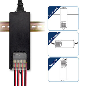 Adaptador de alimentación de CC 12V 5A 4 canales Din-Rail distribución de alimentación para CCTV - Imagen 5 de 7