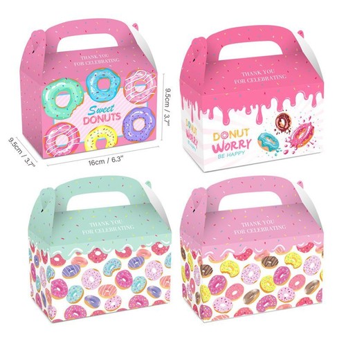 1 Pack Donut Gift Bag Candy Cookie Packaging Boxes For Kid Birthday Party Supply - Picture 5 of 21