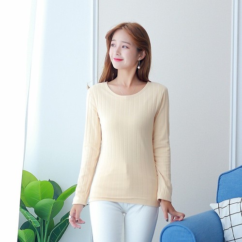 Damen Thermo Tops Vlies gefüttertes Unterhemd weich dicker Unterteil Bluse Pullover - Bild 3 von 27