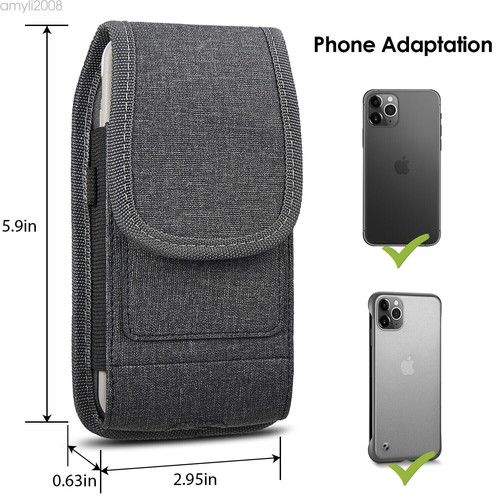 Men Cell Phone Belt Pack Bag Loop Waist Holster Pouch Case​ Nylon Wallet Cover - Picture 147 of 152