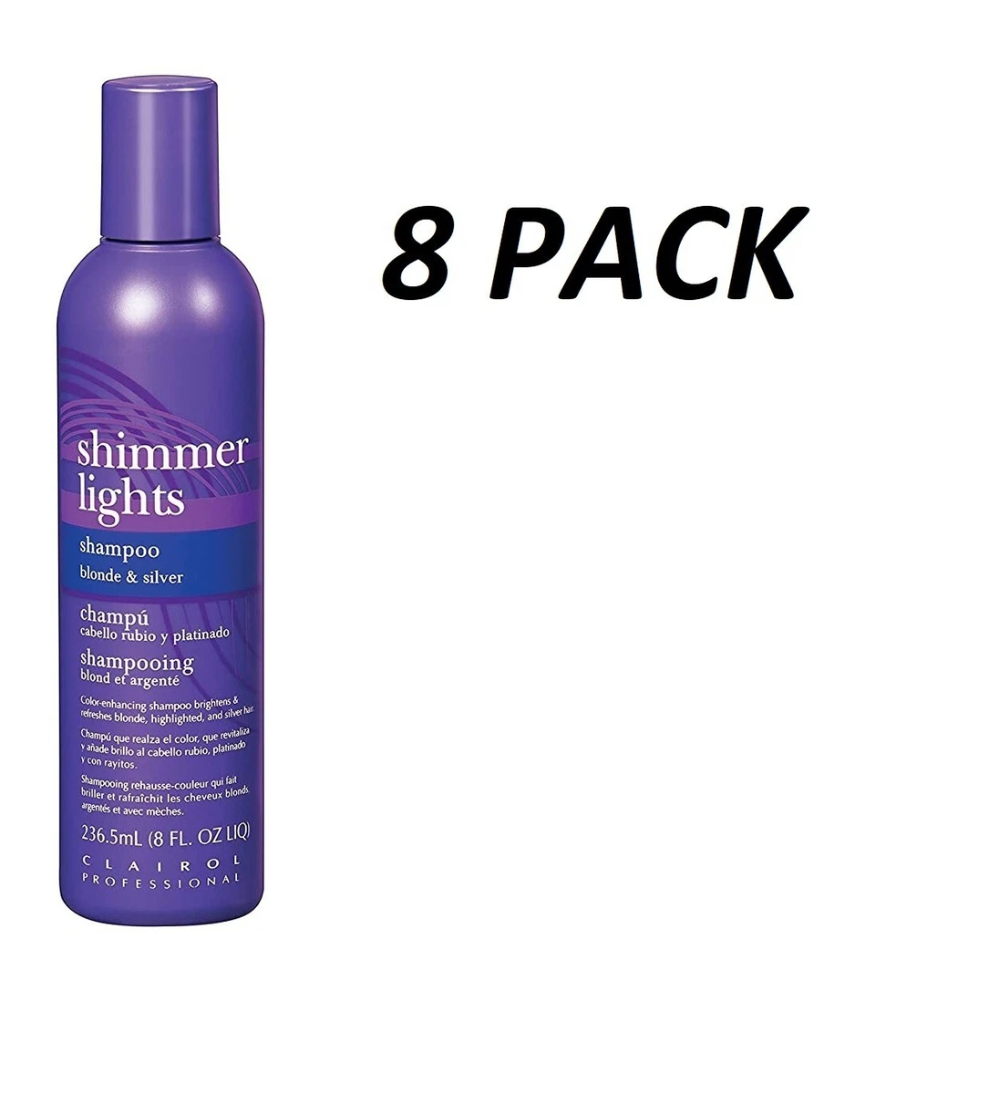CLAIROL Blue Shimmer Lights Shampoo 8 oz. Blonde Silver 8