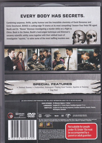 Bones - Season Four - Body Bag Edition - DVD (Region 4 PAL) - 第 2/2 張圖片