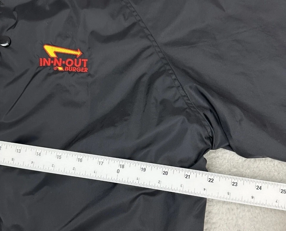 Vintage In-N-Out Burger Employee Jacket Mens Small Windbreaker Port Company - Image 3 of 4