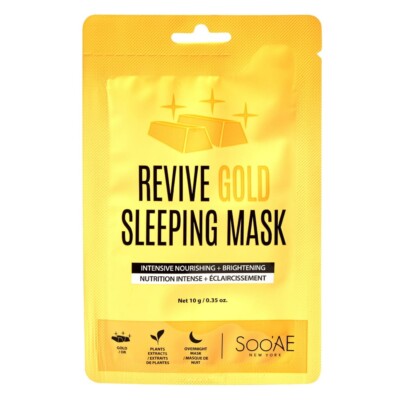 Soo AE Revive Gold Sleeping Mask. Intensive Nourishing Bright 12Pack 0.35 oz. ea