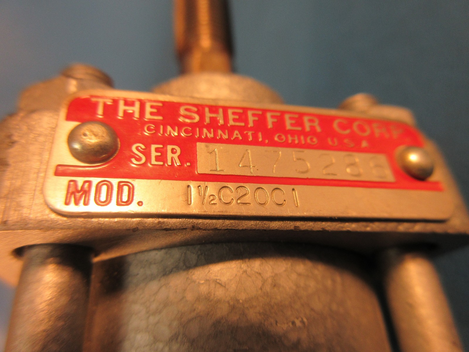 Sheffer Corp. 11/2 C20C1 Cylinder, 1.5C20CL eBay