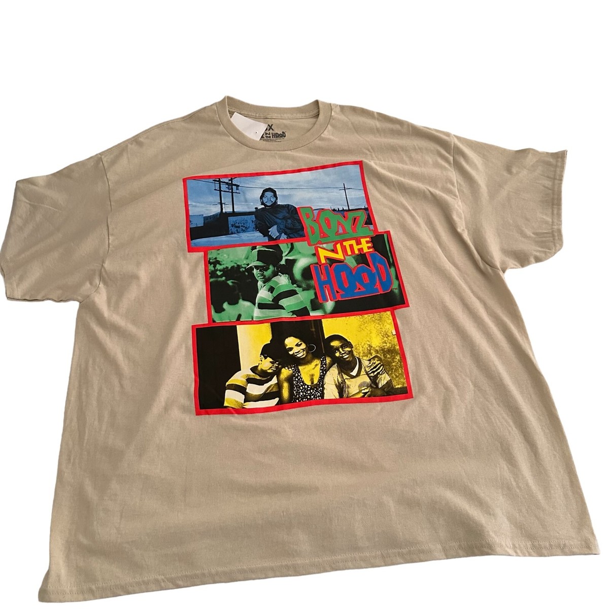Boyz N The Hood Movie Colorful Graphic T-Shirt Men's Size 4X Tan