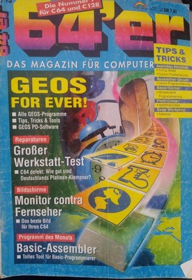 64er (64´er) 10/93 1993 C64 Commodore 64 (GEOS, Monitor vs TV, Basic Assembler)