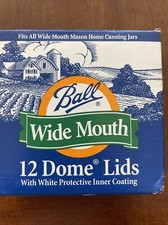 Ball Metal Canning Lids WIDE Mouth Jars 4 Boxes Of 12 Lids= 48 Lids Made in USA