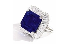 Three Sparkling Fancy Blue Sapphire Lab-Created Diamonds Cluster Fine Ring