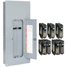 square d 225 amp 30 space 60 circuit main lug indoor panel box load subpanel