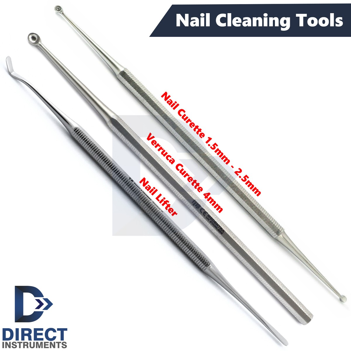 Curette Per Unghie SURTEX&reg; - Doppia Estremit&agrave; - Punte A Forma Di Paletta