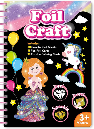 Art & Craft Activity for Kids, Foil Fun Card Princesses Castle Making Kits, No M - Picture 9 of 12
