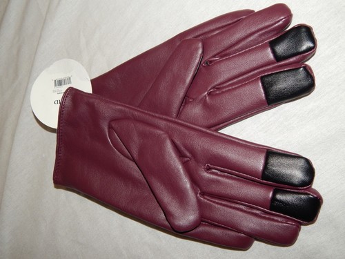 Touch Screen Faux Leather Gloves Womens Size S/M new 2 Pair Winter Dress Brown - Picture 2 of 12