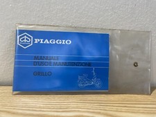 Uso E Manutenzione  Libretto Piaggio Grillo Originali Nuovo Fondo Di Magazzino
