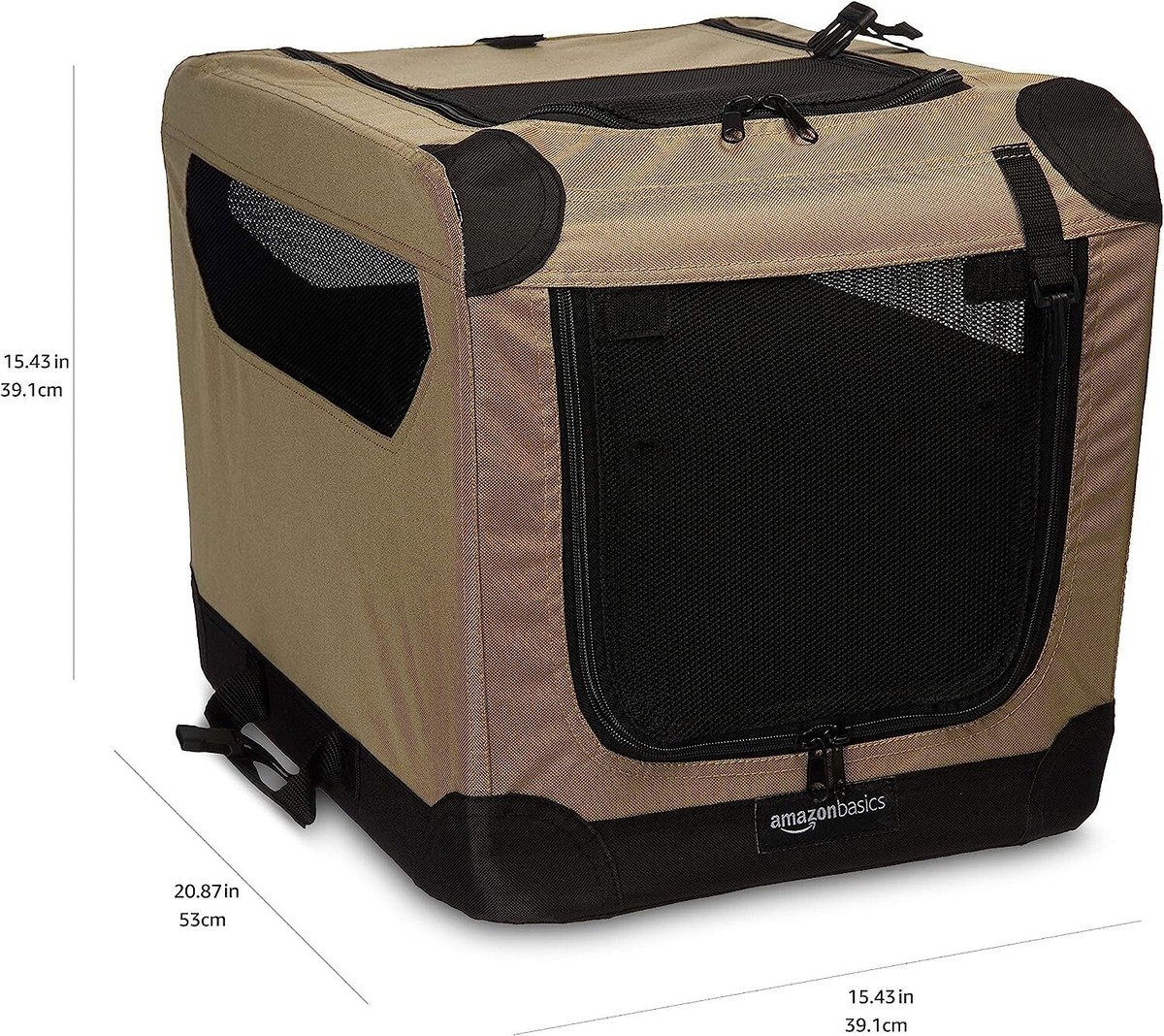 AmazonBasics 3-Door Portable Kennel Soft-Sided 21