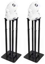  2 Rockville ROCK SPOT 260W WHITE DJ Moving Head Spot Lights Black Totem Stands